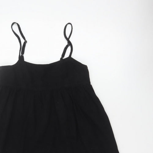 ASOS DESIGN Women Black UK 8 Adjustable Strap Camisole Tank Top