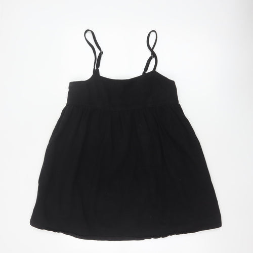 ASOS DESIGN Women Black UK 8 Adjustable Strap Camisole Tank Top
