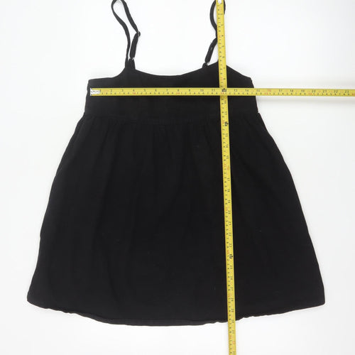 ASOS DESIGN Women Black UK 8 Adjustable Strap Camisole Tank Top