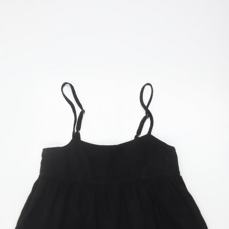 ASOS DESIGN Women Black UK 8 Adjustable Strap Camisole Tank Top