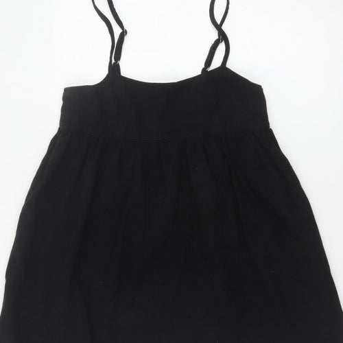 ASOS DESIGN Women Black UK 8 Adjustable Strap Camisole Tank Top
