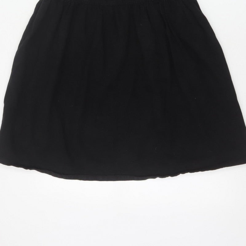 ASOS DESIGN Women Black UK 8 Adjustable Strap Camisole Tank Top