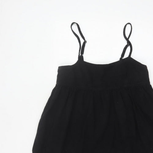 ASOS DESIGN Women Black UK 8 Adjustable Strap Camisole Tank Top