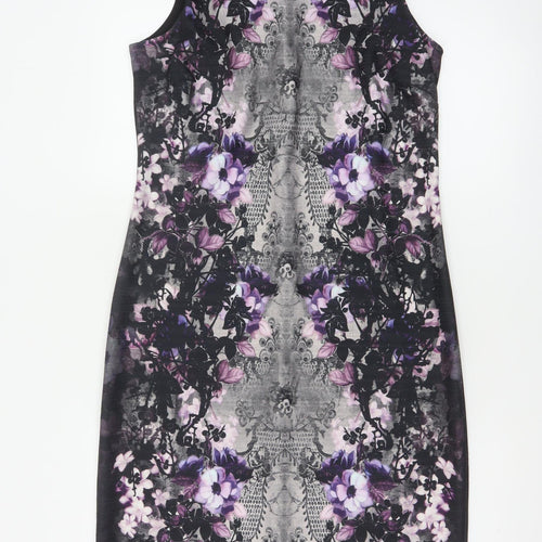 Next Women’s Multicoloured Floral Bodycon Dress UK 14 Sleeveless