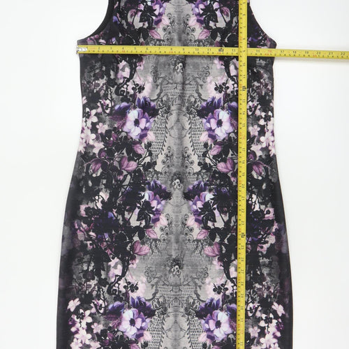 Next Women’s Multicoloured Floral Bodycon Dress UK 14 Sleeveless