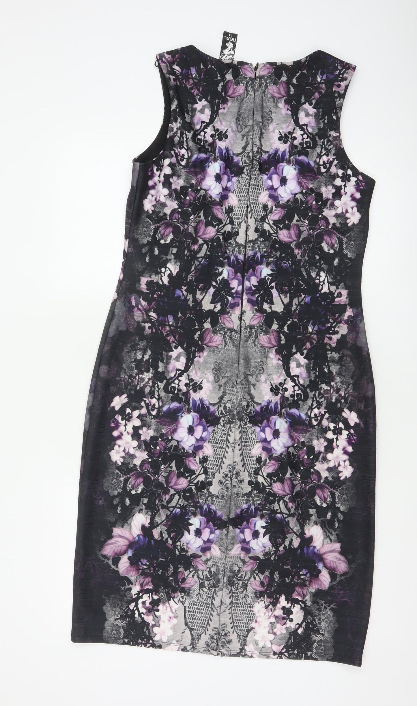 Next Women’s Multicoloured Floral Bodycon Dress UK 14 Sleeveless