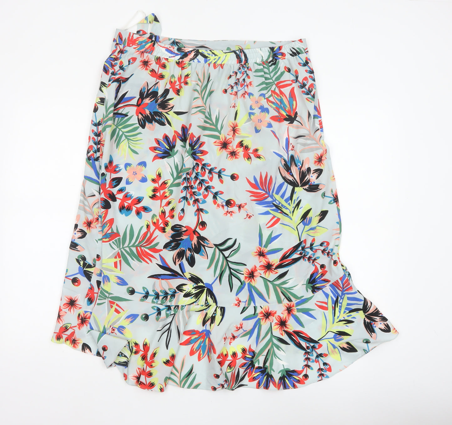Dorothy Perkins Women’s Multicoloured UK 16 Floral Wrap Midi Skirt