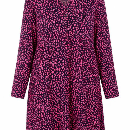 Joules Women’s Blue Pink Animal Print Fit & Flare Dress UK 12