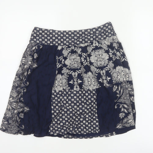 FatFace Women’s Blue Floral A-Line Knee Length Skirt UK 10