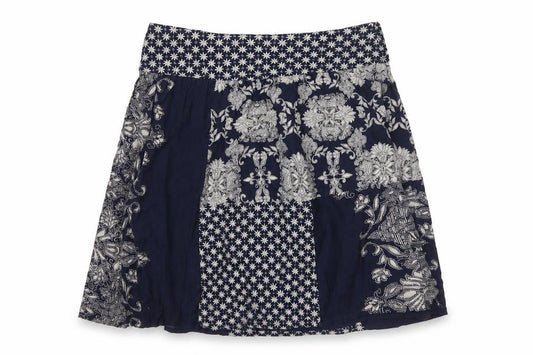FatFace Women’s Blue Floral A-Line Knee Length Skirt UK 10