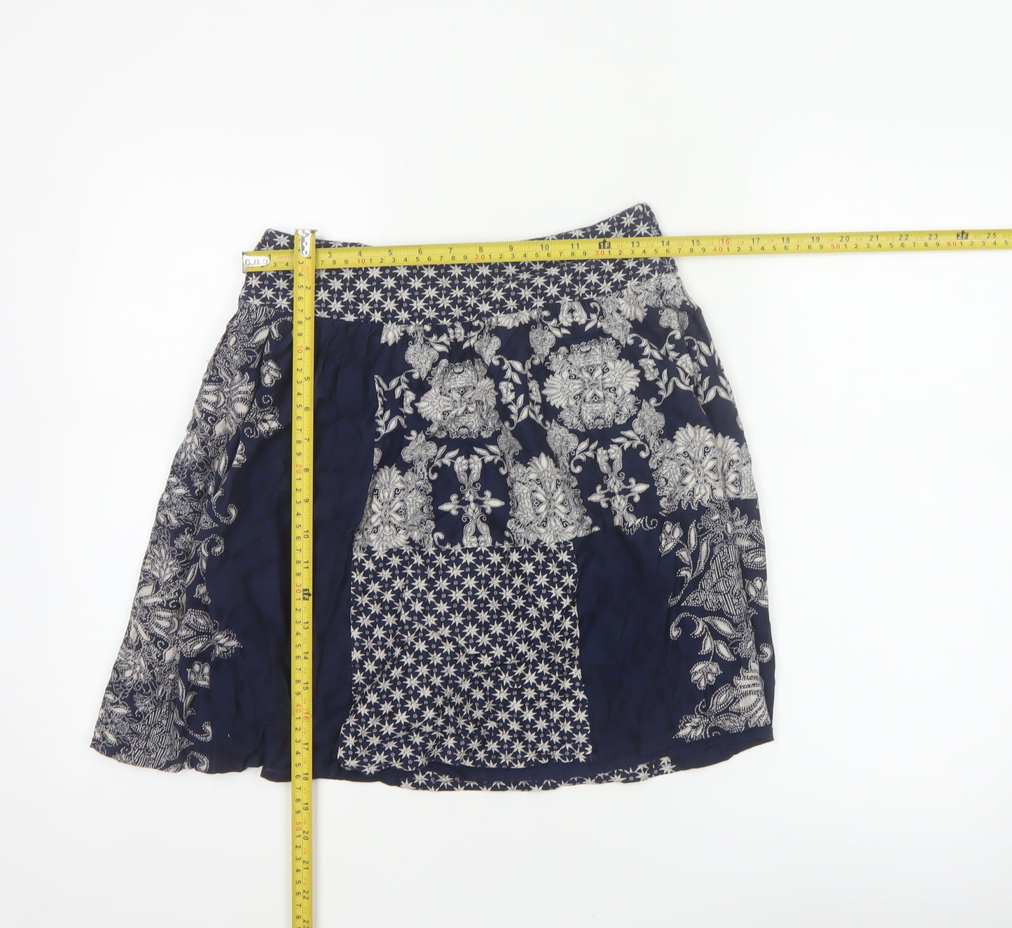 FatFace Women’s Blue Floral A-Line Knee Length Skirt UK 10