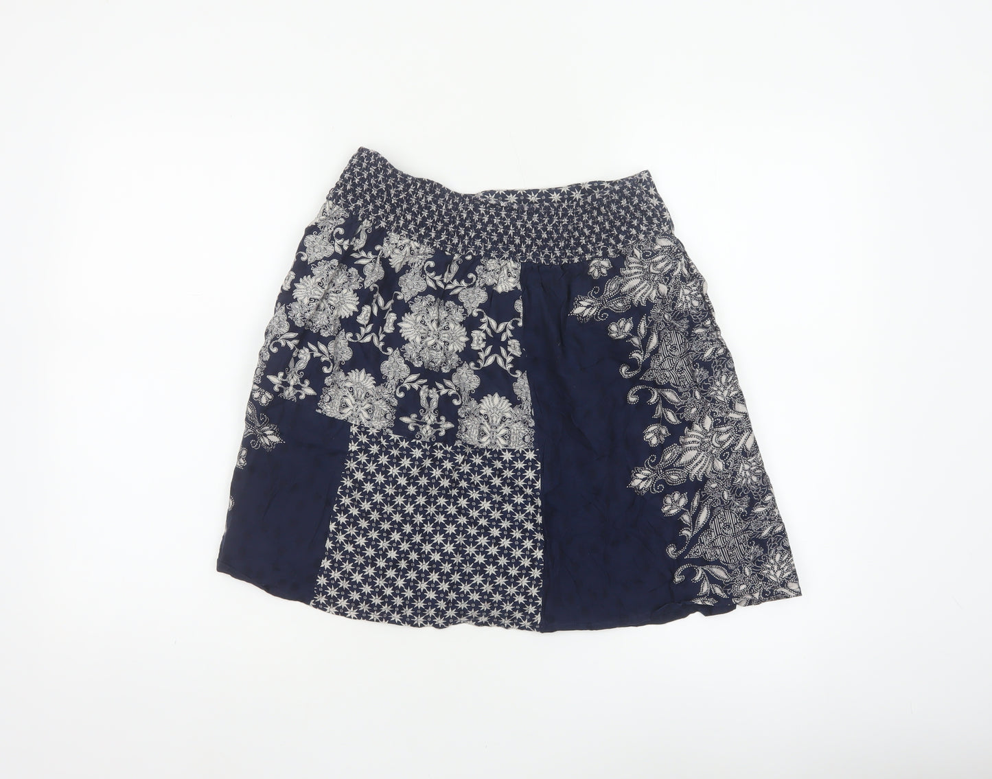 FatFace Women’s Blue Floral A-Line Knee Length Skirt UK 10