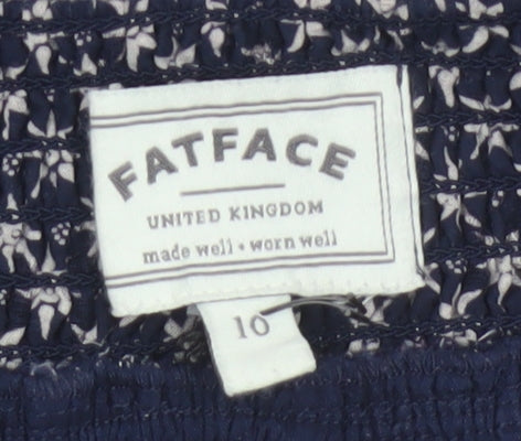 FatFace Women’s Blue Floral A-Line Knee Length Skirt UK 10