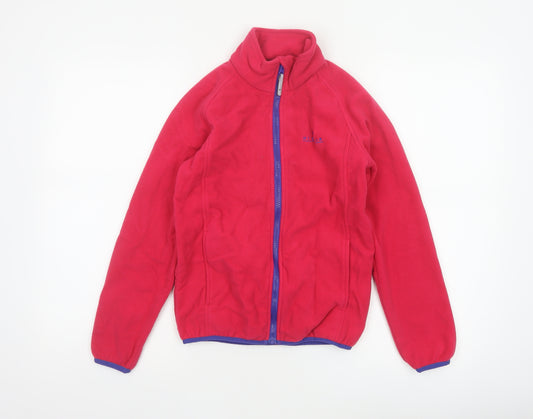 Hi Gear Girls Pink Fleece Jacket Age 9-10 Full Zip Hiking