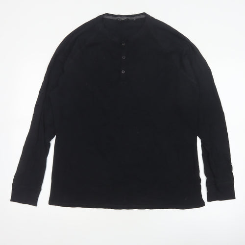 David Gandy for Autograph Men’s Black L Long Sleeve Henley Top