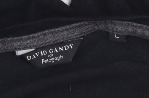 David Gandy for Autograph Men’s Black L Long Sleeve Henley Top