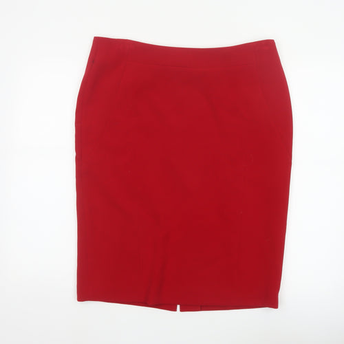 Atelier Gardeur Women Red UK 16 Pencil Knee Length Lined Skirt
