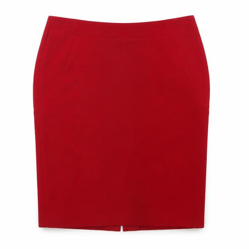 Atelier Gardeur Women Red UK 16 Pencil Knee Length Lined Skirt