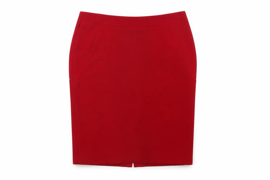 Atelier Gardeur Women Red UK 16 Pencil Knee Length Lined Skirt