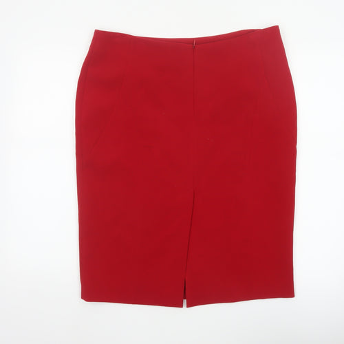 Atelier Gardeur Women Red UK 16 Pencil Knee Length Lined Skirt