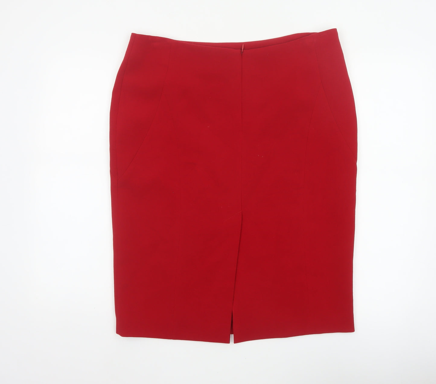 Atelier Gardeur Women Red UK 16 Pencil Knee Length Lined Skirt