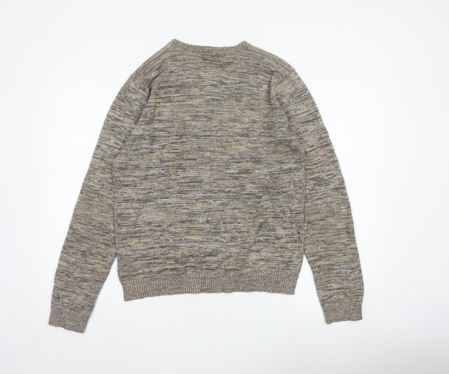 Edc Brand Men's Multicoloured S Cotton Knit Henley Jumper