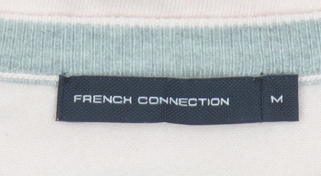 French Connection Men’s Pink M Crew Neck Cotton Knit Pullover Jumper