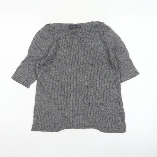 M&S Collection Women’s Grey Marl Knit Pullover Jumper UK 14 3/4 Sleeve
