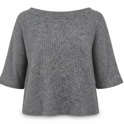 M&S Collection Women’s Grey Marl Knit Pullover Jumper UK 14 3/4 Sleeve