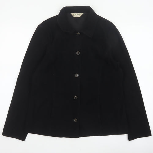 Orvis Women’s Black Small Button Front Collared Basic Jacket