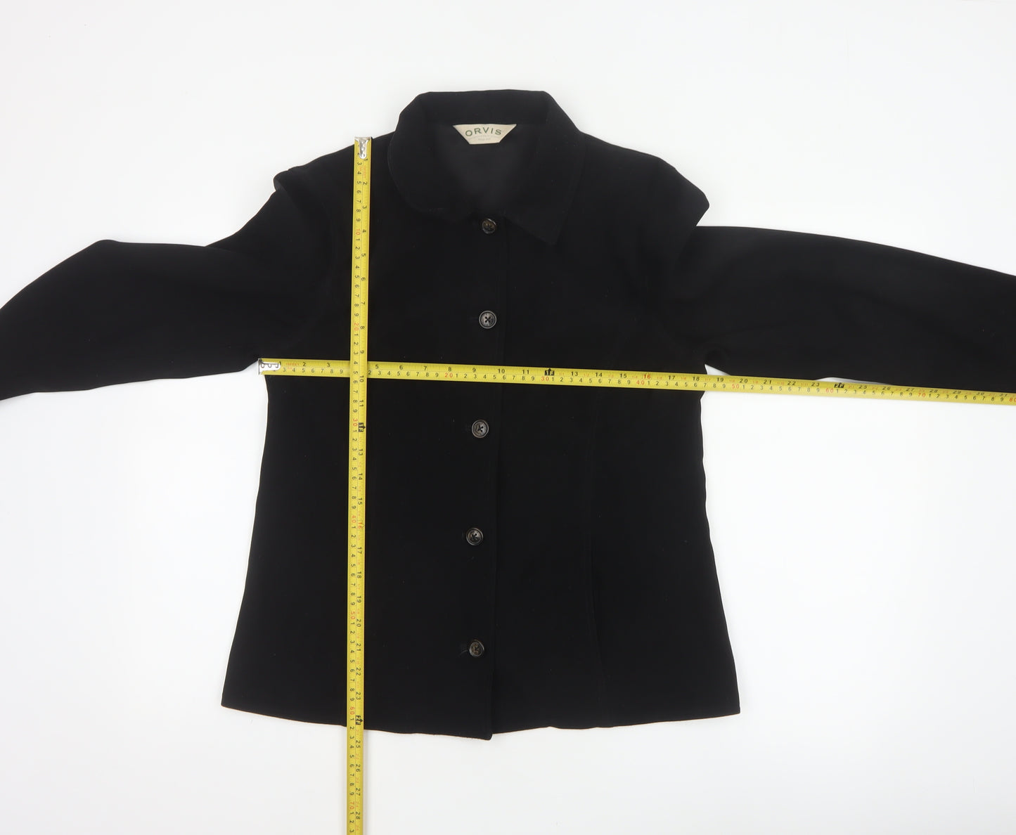 Orvis Women’s Black Small Button Front Collared Basic Jacket