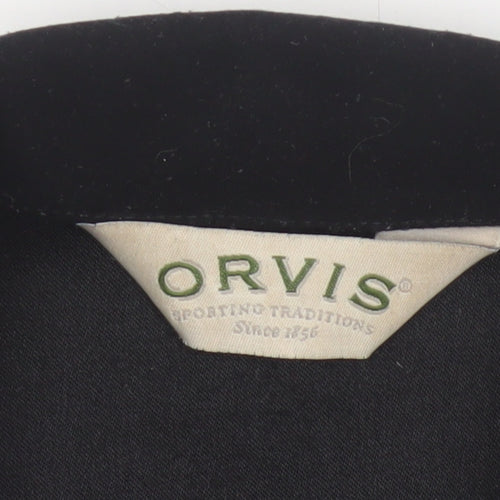 Orvis Women’s Black Small Button Front Collared Basic Jacket