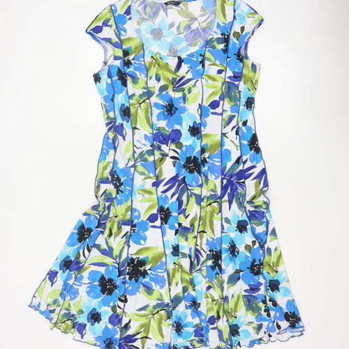 Roman Women Multicoloured Floral Fit & Flare Knee Length Dress UK 14