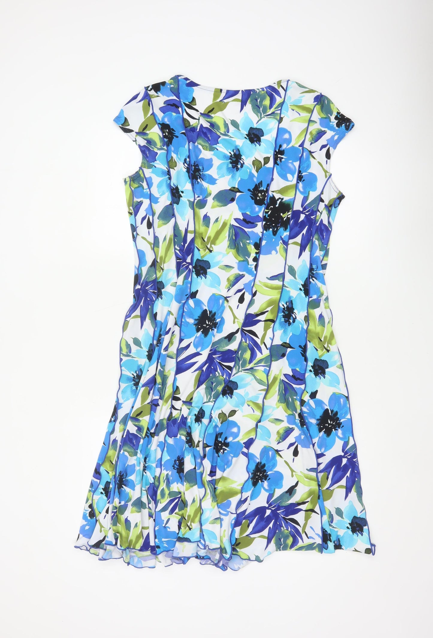 Roman Women Multicoloured Floral Fit & Flare Knee Length Dress UK 14