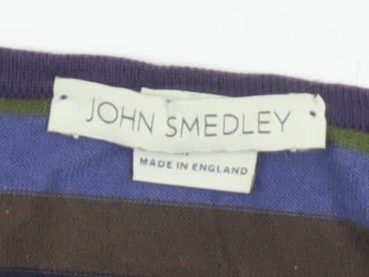 Additional view of John Smedley Women Multicoloured Stripe Cotton Vest Jumper, size S