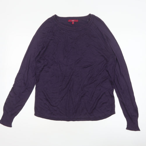 Next Women’s Purple Size 14 Crew Neck Raglan Knit Jumper