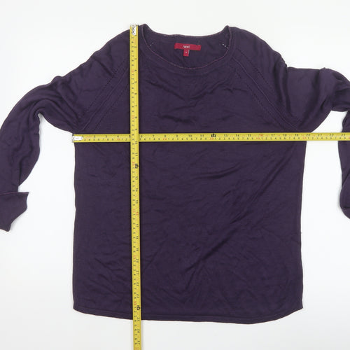 Next Women’s Purple Size 14 Crew Neck Raglan Knit Jumper