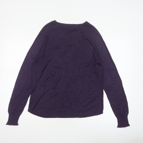 Next Women’s Purple Size 14 Crew Neck Raglan Knit Jumper