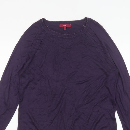 Next Women’s Purple Size 14 Crew Neck Raglan Knit Jumper