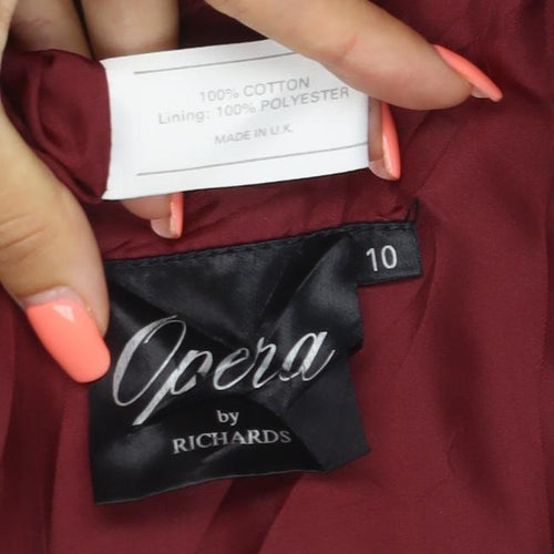 Opera by Richards Women Red Velvet Midi Sheath Dress UK 10 Party