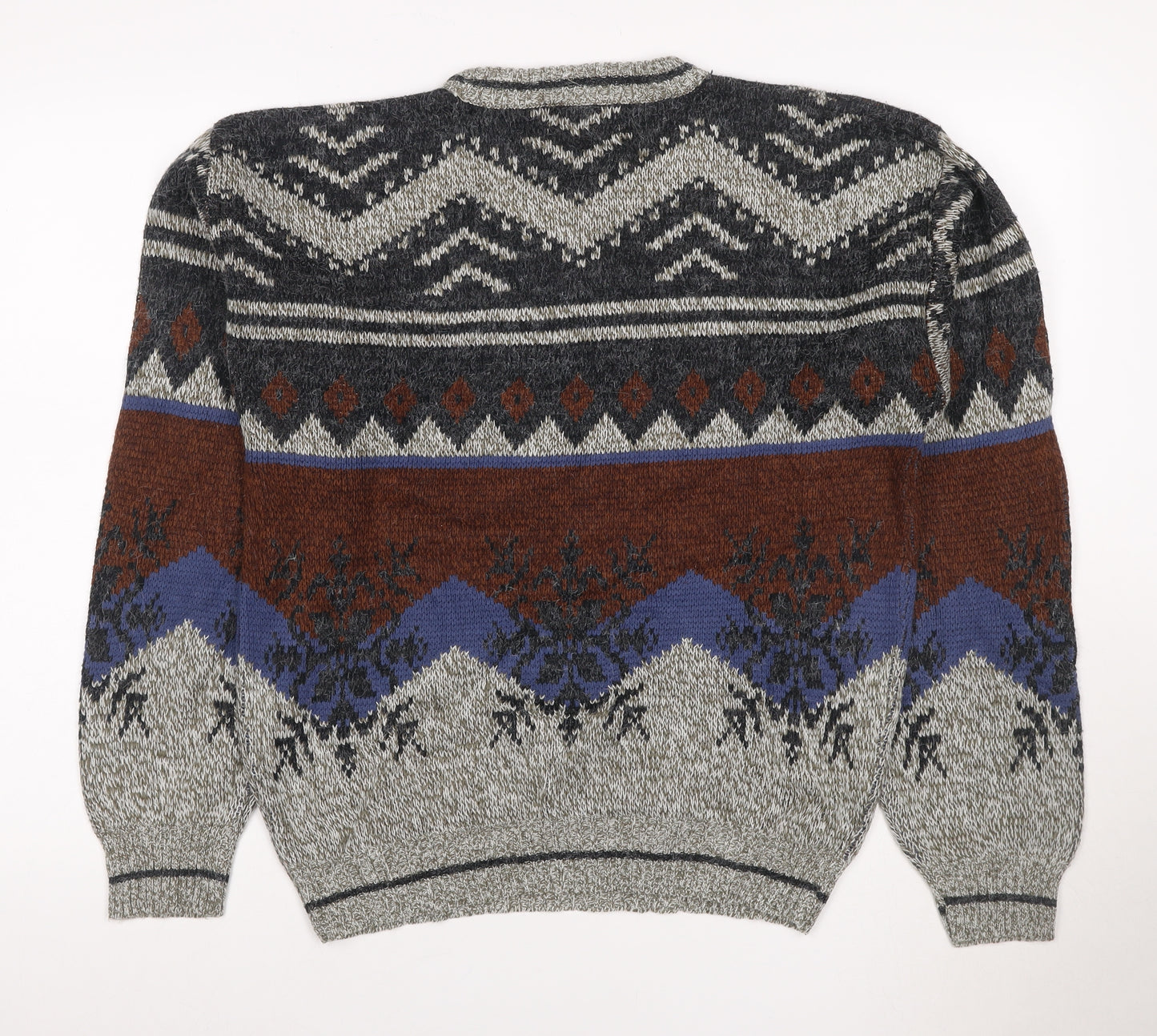 Big Bear Trading Co. Men's Multicoloured M Aztec Fair Isle Knit Jumper