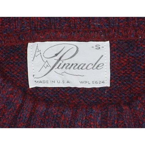 Pinnacle Men's Multicoloured S Striped Crew Neck Vintage Pullover Jumper