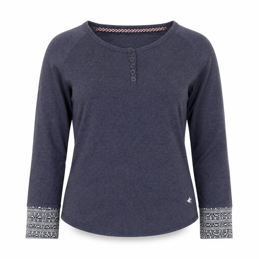 SoulCal & Co Women’s Blue Size 12 Henley Jersey Long Sleeve T-Shirt