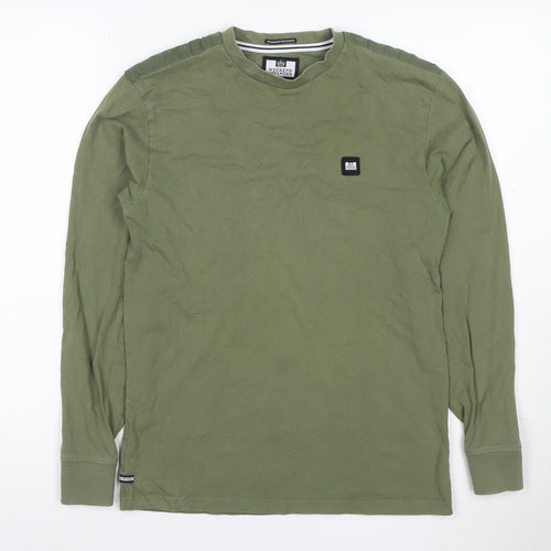 Men's Weekend Offender Green XS Long Sleeve Crew Neck Logo T-Shirt
