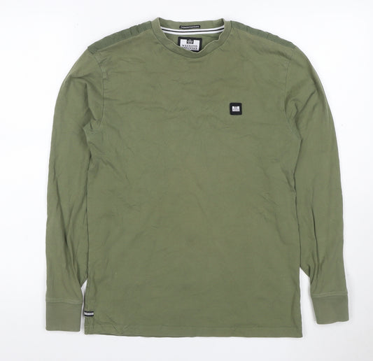 Men's Weekend Offender Green XS Long Sleeve Crew Neck Logo T-Shirt