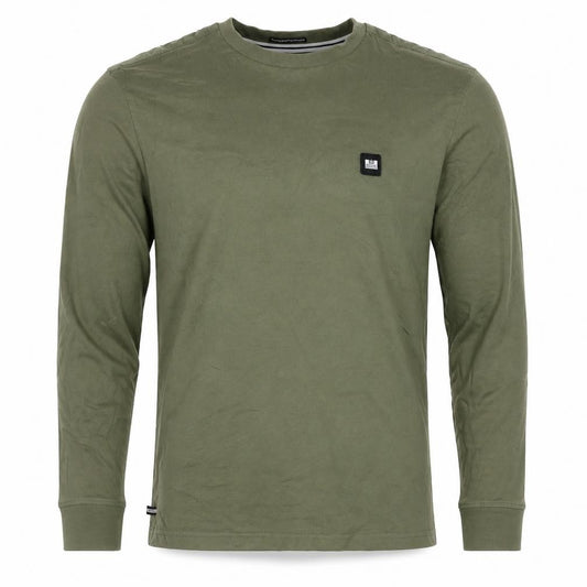 Men's Weekend Offender Green XS Long Sleeve Crew Neck Logo T-Shirt