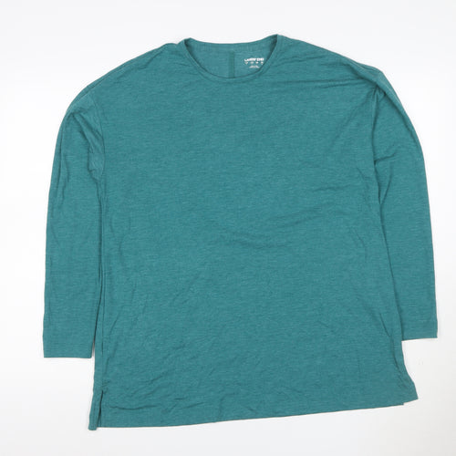 Lands' End Women Green UK 16 Modal Stretch Long Sleeve Tunic T-Shirt