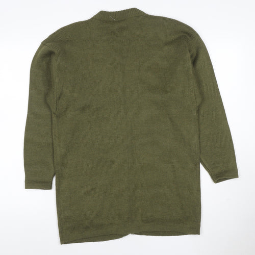Mariella Women’s Green Size S Button Front Knit Cardigan with Pockets