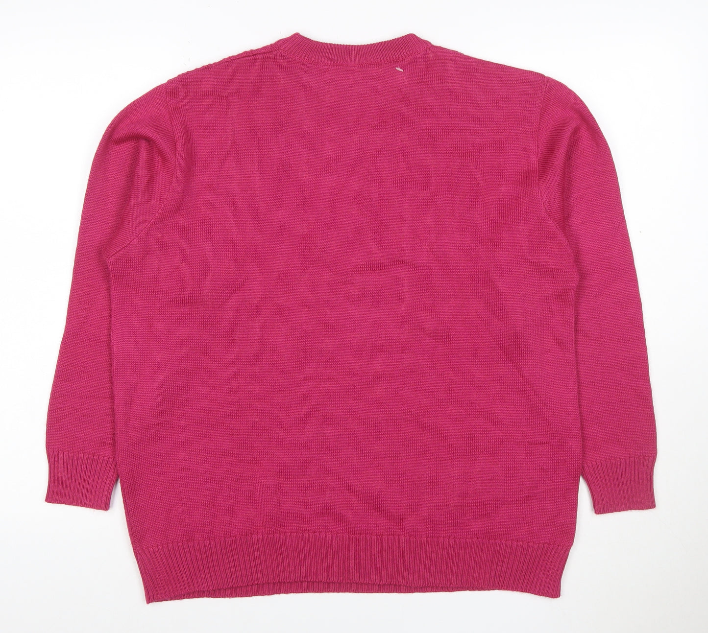 Where Australia Women’s Pink L Cable Knit Wool Blend Jumper