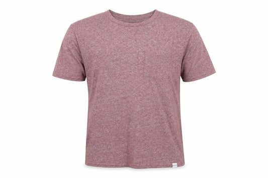 Pull&Bear Men’s Pink Marl Cotton Crew Neck Short Sleeve T-Shirt M
